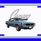 NEW 1969 Lt. Blue Chevy Camaro RS/SS License Plate FREE SHIPPING!