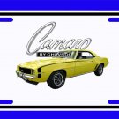 NEW 1969 Yellow Chevy Camaro RS/SS License Plate FREE SHIPPING!
