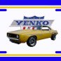 NEW 1969 Yellow Chevy Yenko Camaro w/Yenko Logo License Plate FREE SHIPPING!