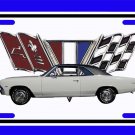 NEW 1966 White Chevy Chevelle w/ Flag Logo License Plate FREE SHIPPING!