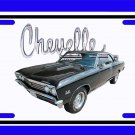 NEW 1967 Black Chevy Chevelle w/ Chevelle Logo License Plate FREE SHIPPING!