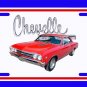 NEW 1967 Red Chevy Chevelle w/ Chevelle Logo License Plate FREE SHIPPING!