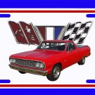 NEW Red 1964 Chevy El Camino License Plate FREE SHIPPING!