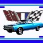 NEW 1967 Blue Chevy El Camino License Plate FREE SHIPPING!