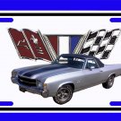 NEW 1971 Silver Chevy El Camino License Plate FREE SHIPPING!