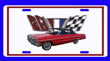 NEW 1964 Red Chevy Impala License Plate FREE SHIPPING!