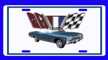 NEW 1967 Blue Chevy Impala License Plate FREE SHIPPING!