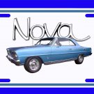 NEW 1966 Blue Chevy Nova w/ Nova Logo License Plate FREE SHIPPING! NEW 1966 Blue Chevy Nova w/ Nova Logo License Plate FREE SHIPPING!