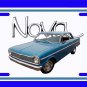 NEW 1965 Blue Chevy Nova w/ Nova Logo License Plate FREE SHIPPING!