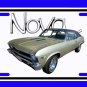 NEW 1968 Green Chevy Nova w/ Nova Logo License Plate FREE SHIPPING!