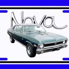 NEW 1970 Green Chevy Nova w/ Nova Logo License Plate FREE SHIPPING!