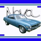 NEW 1972 Blue Chevy Nova w/ Nova Logo License Plate FREE SHIPPING! NEW 1972 Blue Chevy Nova w/ Nova Logo License Plate FREE SHIPPING!