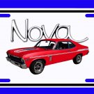 NEW 1969 Red Chevy Yenko Nova w/ Nova Logo License Plate FREE SHIPPING!
