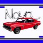 NEW 1969 Red Chevy Yenko Nova w/ Nova Logo License Plate FREE SHIPPING!