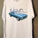 New Blue 1972 Chevy Nova white T-shirt