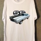 New Silver 1970 Chevy Chevelle white T-shirt