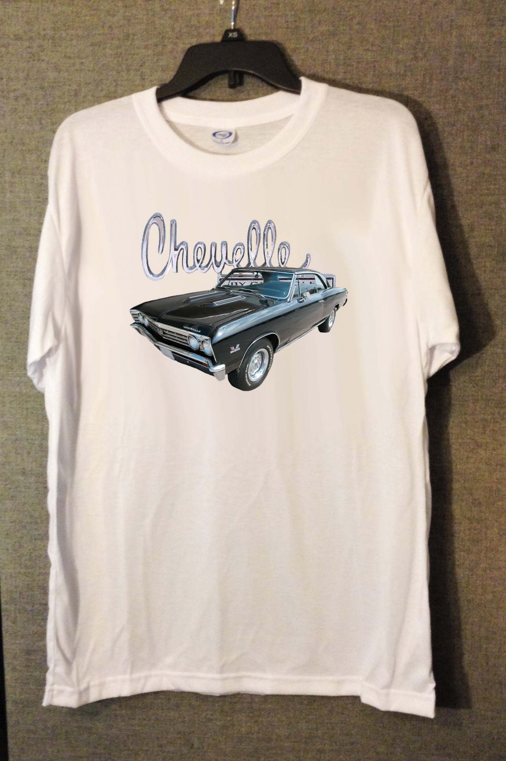 New Black 1967 Chevy Chevelle white T-shirt  (Medium)