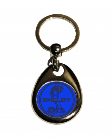 New  Blue Ford Shelby Cobra logo keychain! FREE SHIPPING!