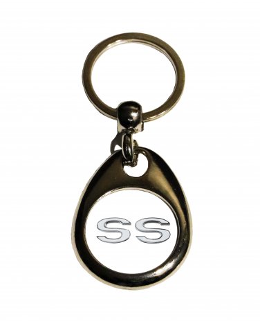 New  White Chevy SS logo keychain! FREE SHIPPING!