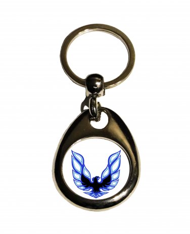 New 2nd gen Blue Pontiac Firebird logo keychain! FREE SHIPPING!