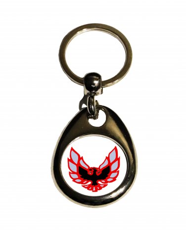 New 2nd gen Red/Silver Pontiac Firebird logo keychain! FREE SHIPPING!