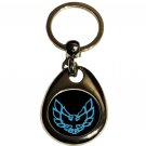 New 2nd gen Lt Blue/Black Pontiac Firebird logo keychain! FREE SHIPPING!