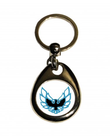 New 2nd gen Lt Blue Pontiac Firebird logo keychain! FREE SHIPPING!