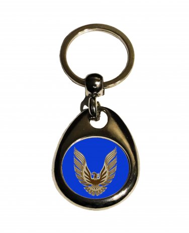 New 2nd gen Gold/Blue Pontiac Firebird logo keychain! FREE SHIPPING!