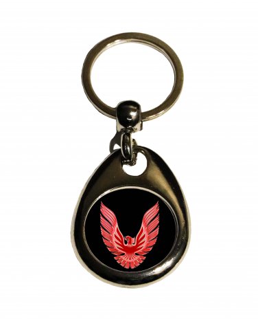 New 2nd gen Red/Black Pontiac Firebird logo keychain! FREE SHIPPING!
