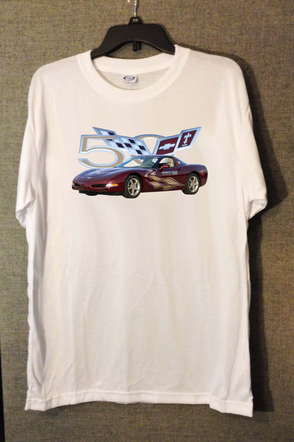 New 2003 50th anniversary Chevy Corvette Pace Car white T-shirt (Extra ...