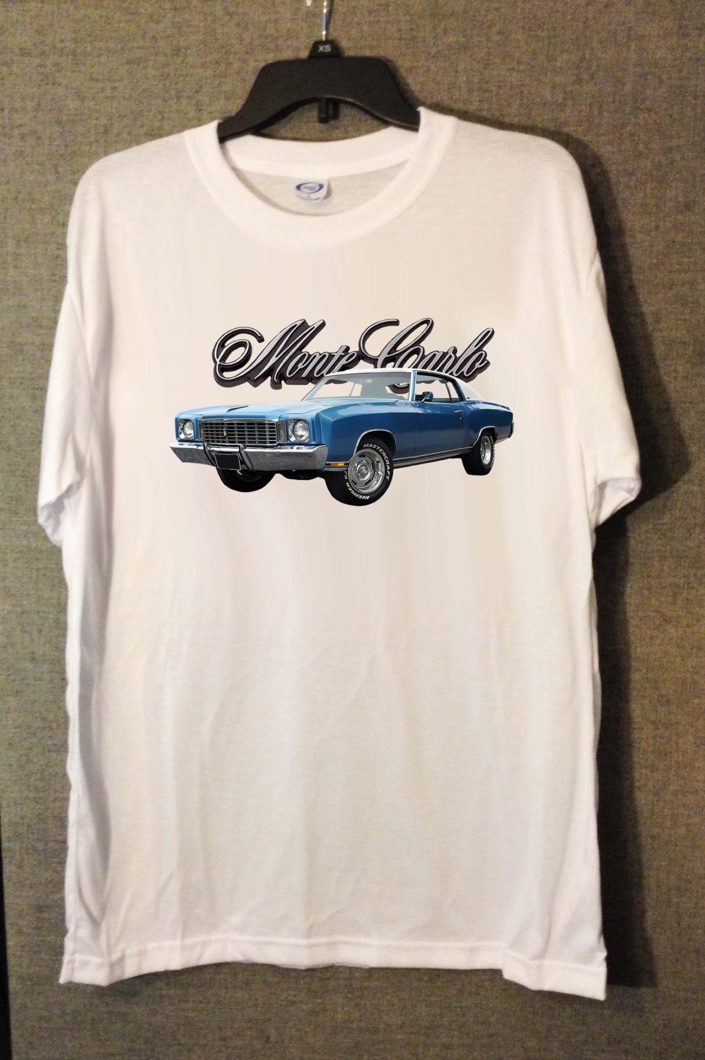 New 1972 Chevy Monte Carlo White T-shirt  (XX-Large)