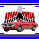 NEW 1967 Red Convertible Pontiac Firebird License Plate FREE SHIPPING! NEW 1967 Red Convertible Pontiac Firebird License Plate FREE SHIPPING!