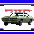 NEW 1969 Pontiac GTO License Plate FREE SHIPPING!