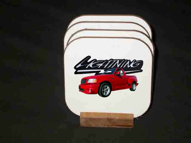 Beautiful 2000 Ford Lightning Hard Coaster set!