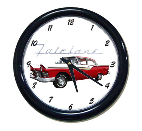 New 1957 Ford Fairlane Wall Clock