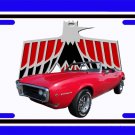 NEW 1968 Red Convertible Pontiac Firebird License Plate FREE SHIPPING!