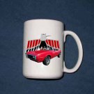 New Huge 15 Oz. Red 1968 Pontiac Firebird Convertible Mug