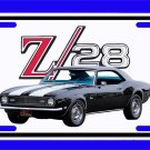 NEW 1968 Chevy Camaro  Z28 License Plate FREE SHIPPING!