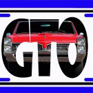 NEW 1967 Red Pontiac GTO in our letters series License Plate FREE SHIPPING!