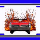 NEW 1967 Red Pontiac GTO in our lava series License Plate FREE SHIPPING!
