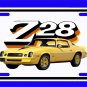NEW 1978 Chevy Camaro Z28 License Plate FREE SHIPPING!