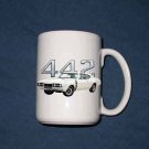 NEW 1968 Olds Cutlass 442 15 Oz mug!!  FREE SHIPPING!!