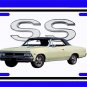 NEW 1966 Chevy Chevelle SS License Plate!! FREE SHIPPING!!
