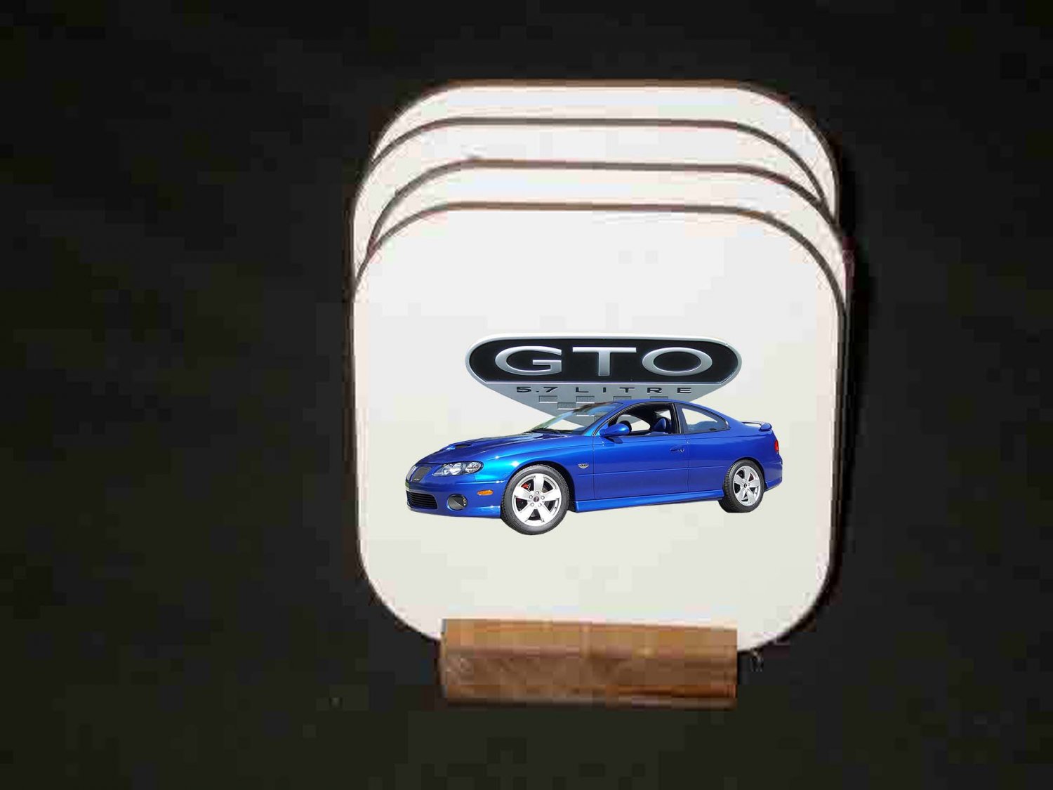 New 2005 Pontiac GTO Hard Coaster set!