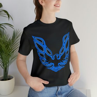 New Blue Pontiac Firebird Trans AM Logo T-shirt   Free Shipping