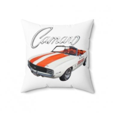 NEW 1969 Chevy Camaro SS Pace Car Spun Polyester Square Pillow, 3 sizes available