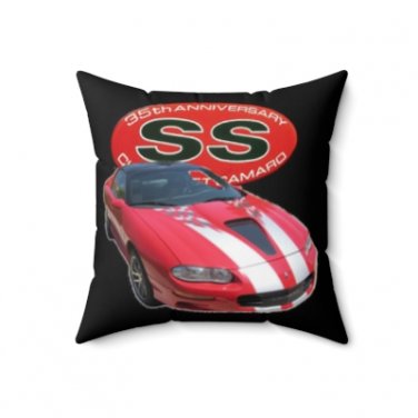 NEW 2002 35th Anniversary Chevy Camaro SS Spun Polyester Square Pillow, 3 sizes available