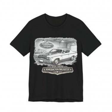 Its more than just a car! Slightly Distressed 1970 Rebel The Machine Garage  Series T-Shirt