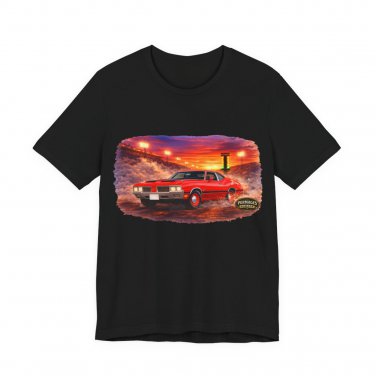 High-Octane Classic Drag Racing with Distressed 1970 Olds Cutlass 442 in our Nitro Series T-Shirt