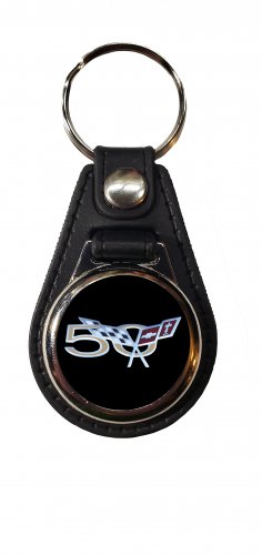 NEW 50th Anniversary Corvette logo keychains FREE SHIPPING!!